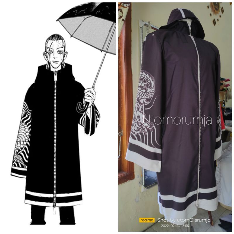 utomo rumja tokyo revengers takeomi akashi , wakasa imaushi , senju brahman kostum cosplay