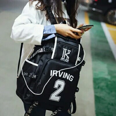 Tas Ransel Wanita Korean Kpop  Backpack Stylish Kanvas Tas Ransel Sekolah Hitan Dan Naviblue