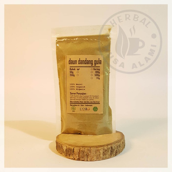 

DAUN DANDANG GULA BUBUK | MURNI | Clinacanthus Nutans 100g