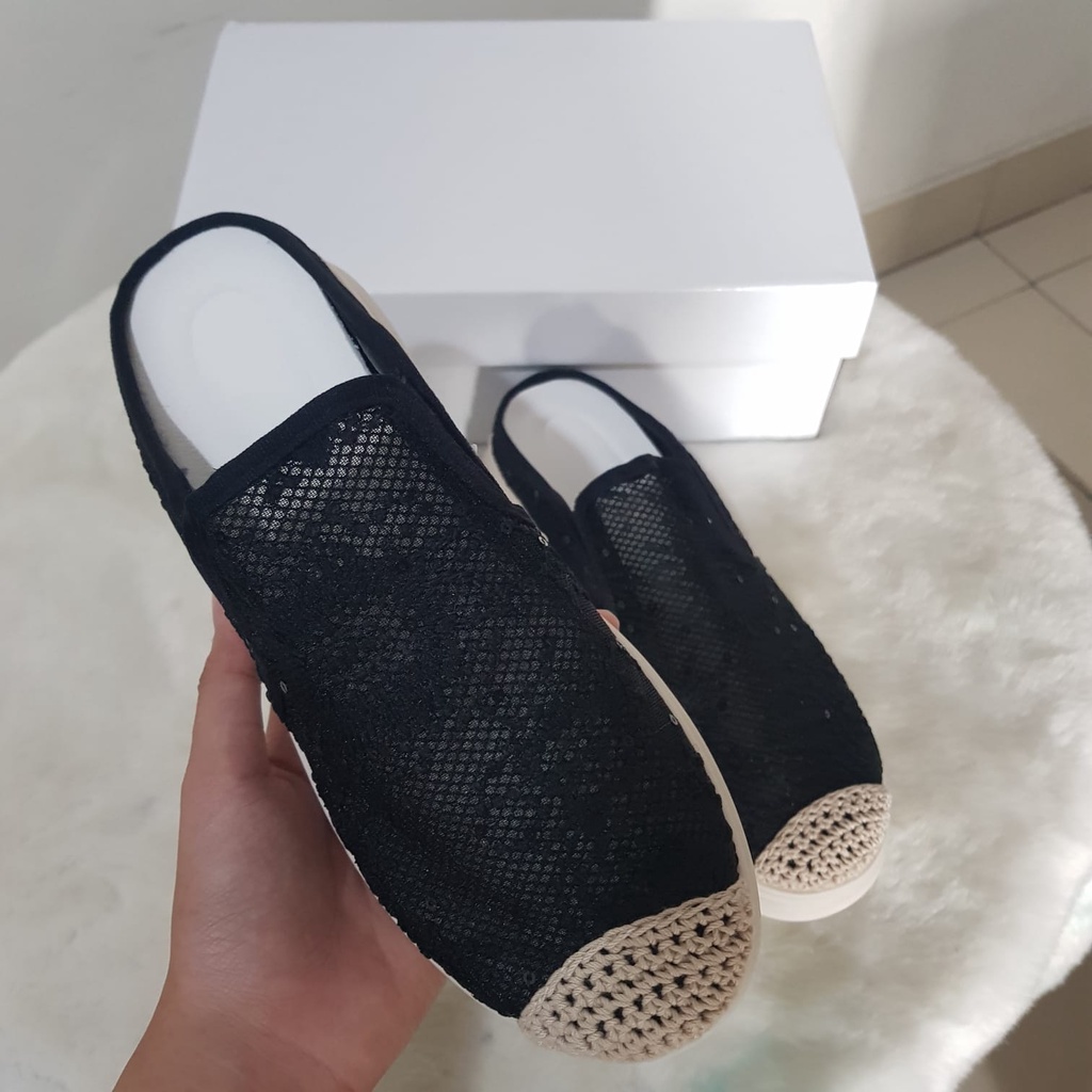 [✅BISA COD] 30026 Sandal Wanita Import RW Slip On