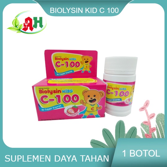 BIOLYSIN BIOLISIN KID KIDS C-100 ISI 30TABLET HISAB MULTIVITAMIN Vitamin C