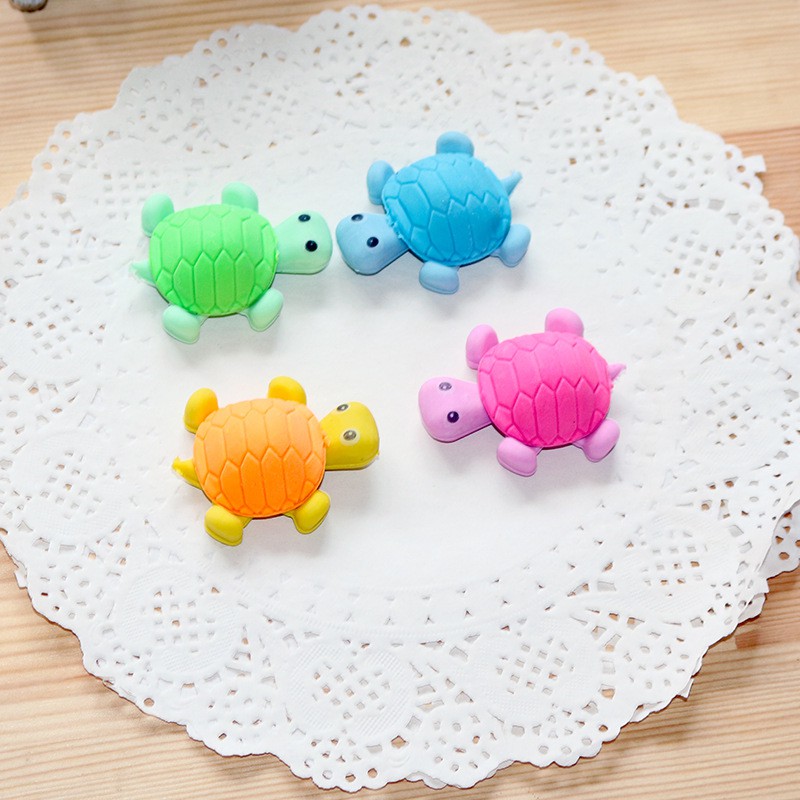 

PROMO SEKOTAK ( 36 PCS ) Penghapus Hapusan Pensil Kreatif Lucu Motif Kura Kura / Cute Turtle Eraser