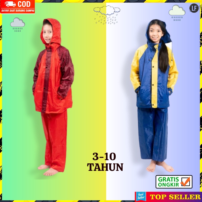 JAS HUJAN ANAK PEREMPUAN MANTEL HUJAN MOTOR ANAK LAKI LAKI RAINCOAT KIDS KOREA JAKET IMPORT C24