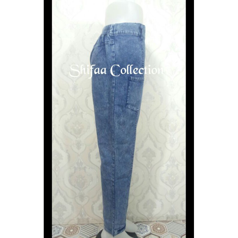 Celana Boyfriend Shoft Jeans (BB 40-65 Kg / All SIze)