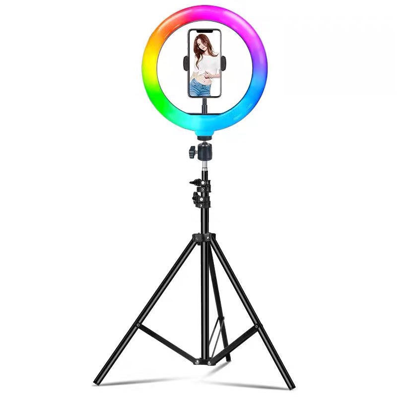 【33LV.ID】4 Model Paket Komplit Ringlight 26cm + Tripod 2,1 Meter Make Up Vlog Lampu Ringlight