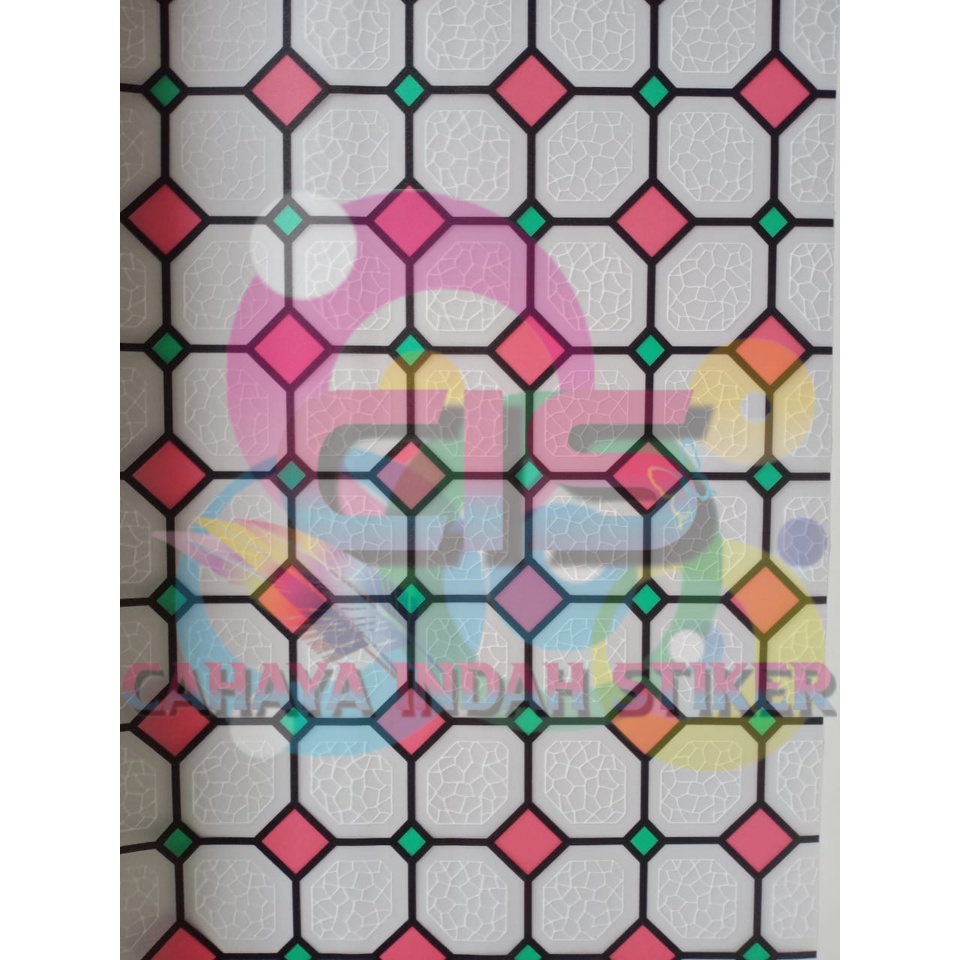 Stiker Kaca Sanblast Kaca Kamar Mandi /Jendela Motif 9575