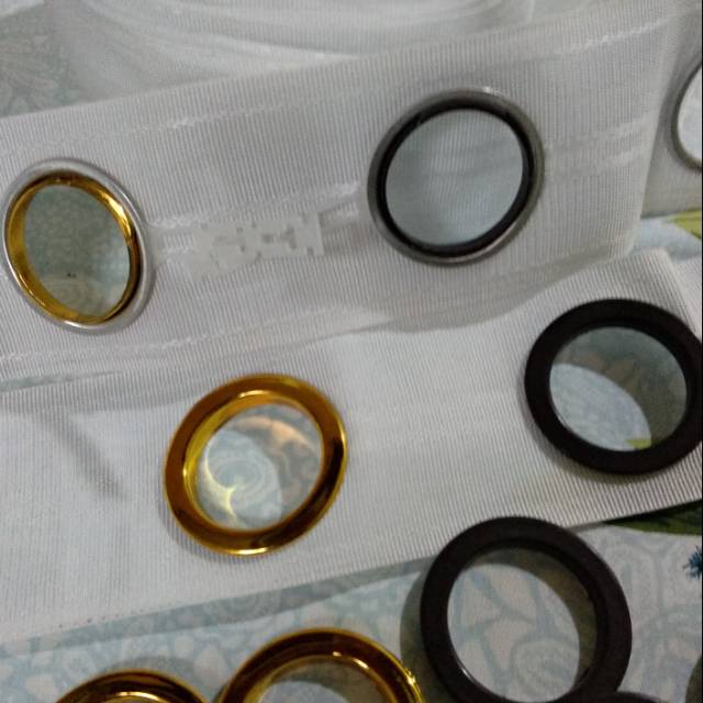 Gorden Smokering Besar 12 Lubang Tirai Jendela Horden Jendela Smokring Best Seller