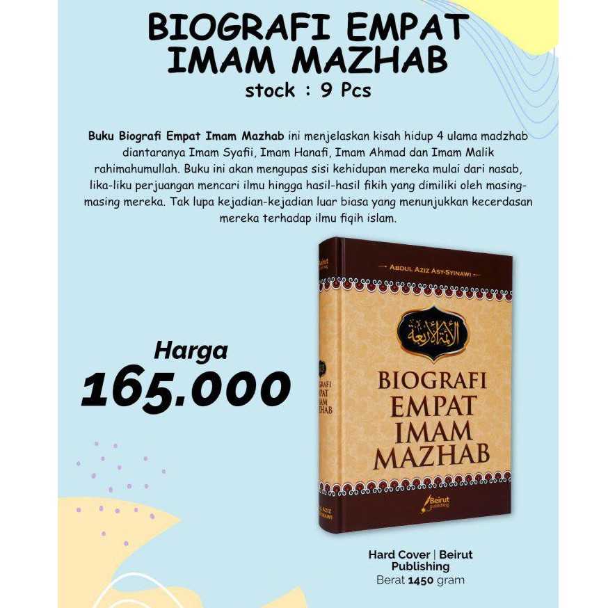 Jual Biografi Imam 4 Madzhab | Shopee Indonesia