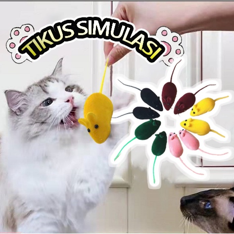 Tikus Mainan Cit Mainan Kucing Cat Teaser Cat Toys Mouse Kucing Bentuk Tikus Melatih Interaktif Chaser Kitten Rat Cit