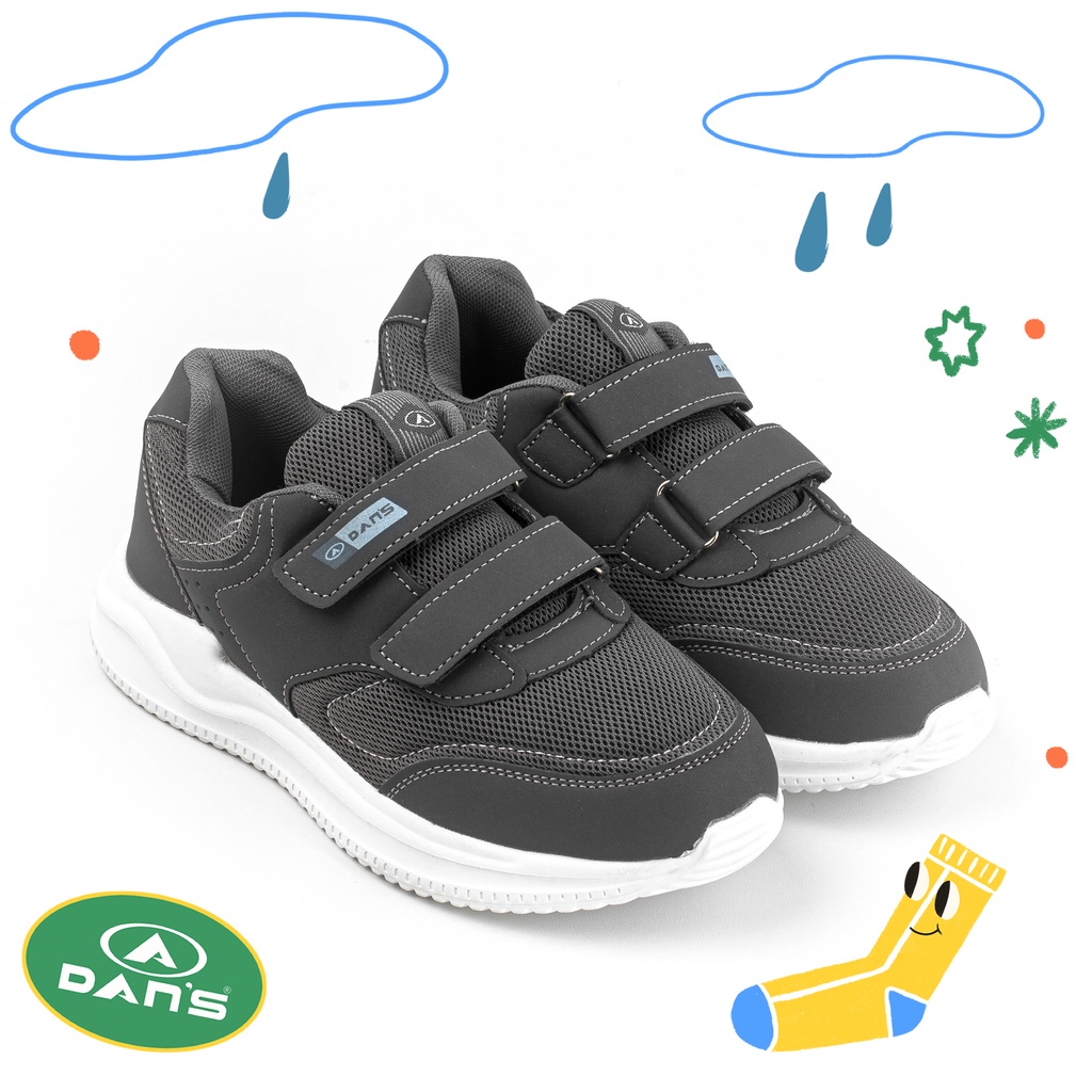 Dans Gibran Sepatu Sneakers Anak Laki-Laki - Dark Grey