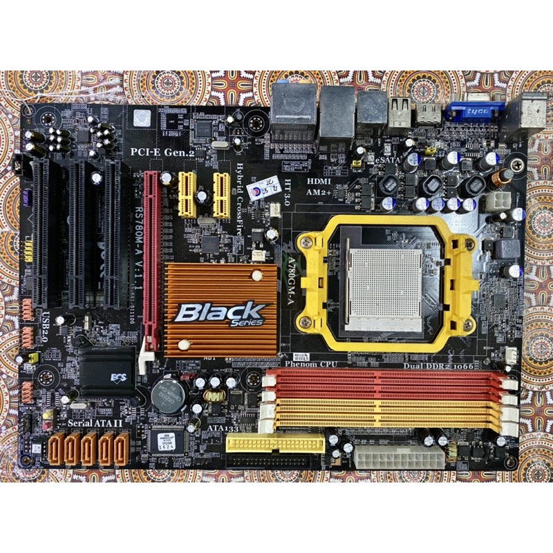 Motherboard AMD ECS Black Series A780GM-A Socket AM2+ DDR2 HDMI Second