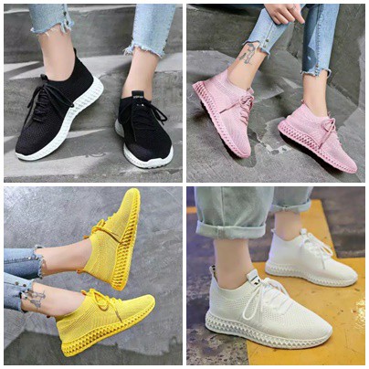Sepatu sneakers tali wanita sport olahraga running lari fashion kerja kantor sekolah cewek kece RI09