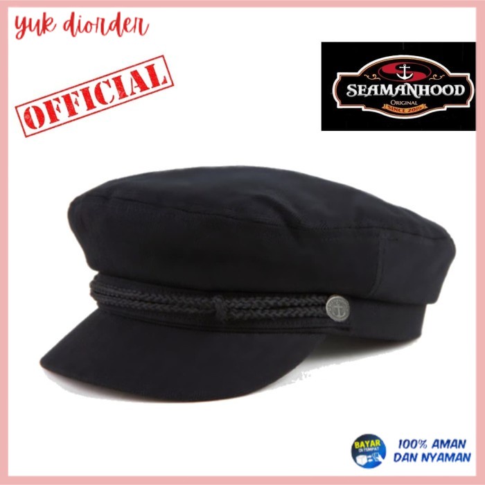 ✨BISA COD✨ Topi Fiddler/ Fiddler Cap/ Topi Captain/ Topi Sailor Polos - 60cm