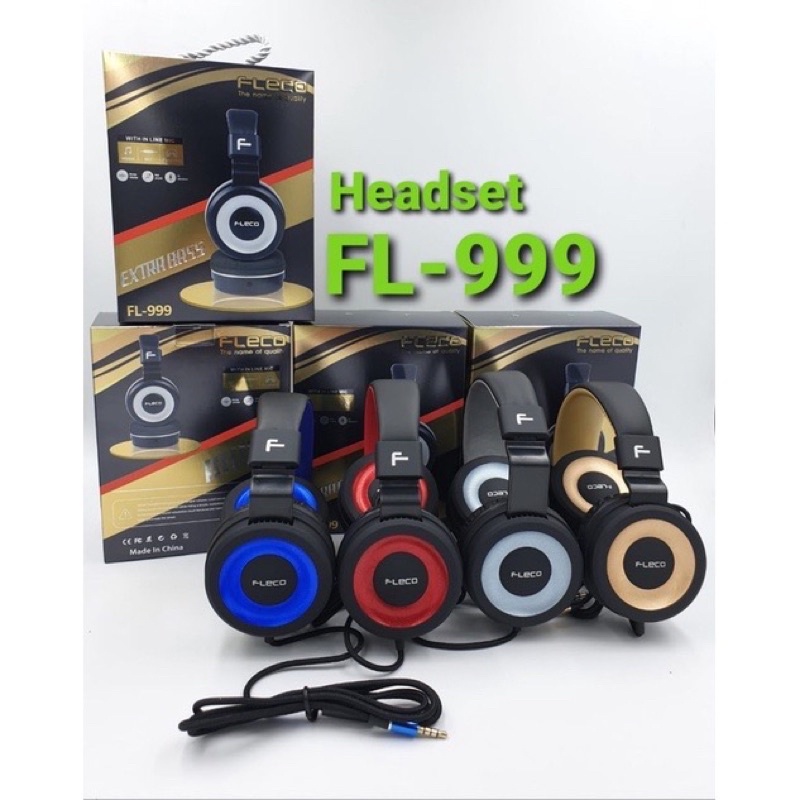 GROSIR HEADPHONE FLECO BANDO FL999 EXTRABASS BIG SOUND