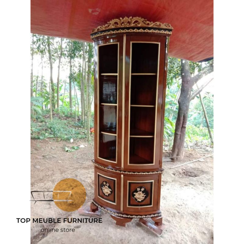 Lemari sudut - lemari kaca - lemari kabinet - lemari pakaian