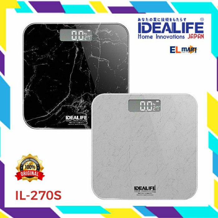 Idealife Timbangan Badan Digital IL270S Bathroom Scale Max 180kg