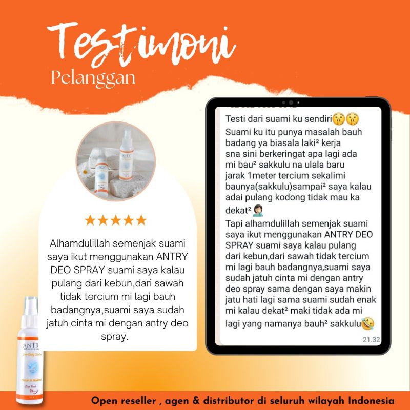 [COD] Deodorant Spray ketiak/ Menghilangkan Bau Badan/