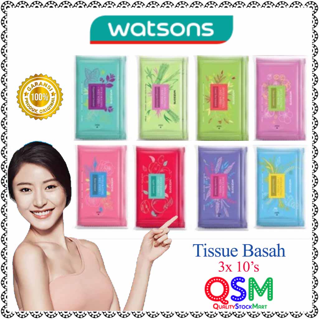 WATSONS TISSUE BASAH ISI 3x10LEMBAR MURAH TISU WATSON Murah