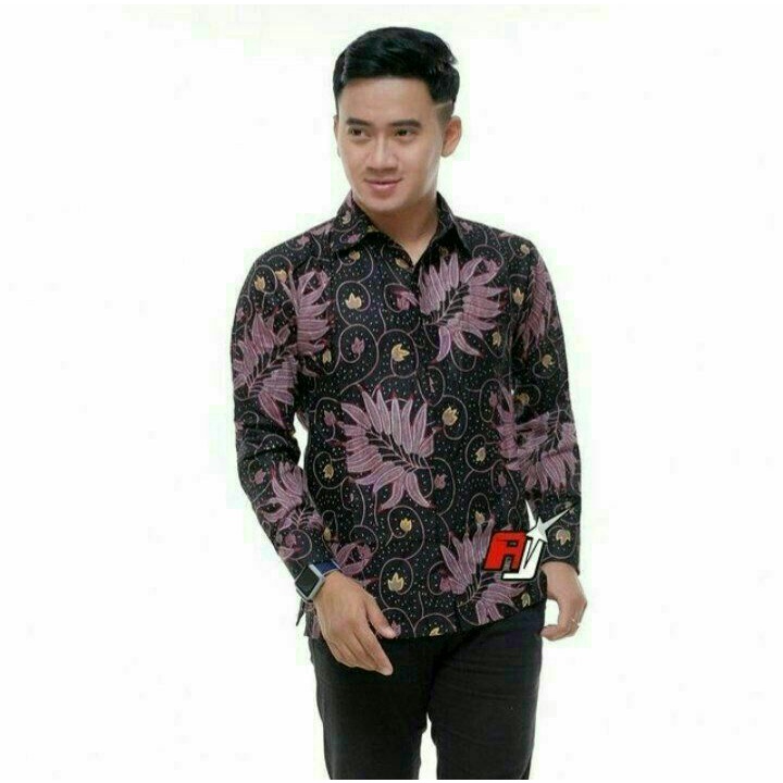KEMEJA BATIK PRIA LENGAN PANJANG SIZE M L XL XXL BSWART BATIK HRB026