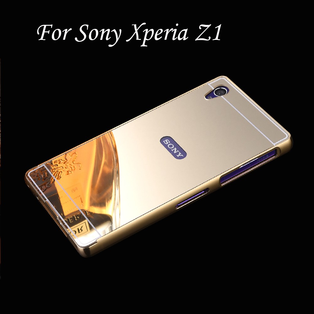 Bumper Mirror Case Sony Xperia Z1 L39h/Aluminium/Metal/Slide/Back Case