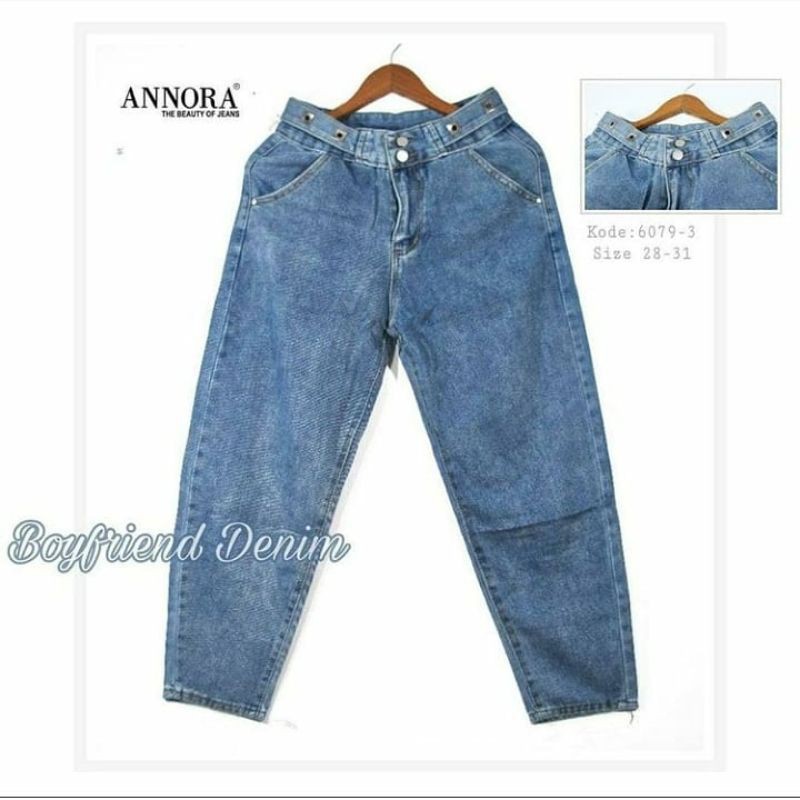 #6079 ANNORA JEANS IMPORT KANCING 2