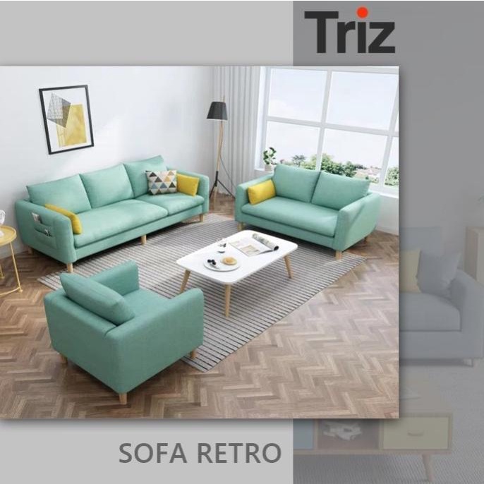 

Sofa Minimalis Retro 321 Lengkap Dengan Meja Bahan Canvas Berkualitas Analestaria2