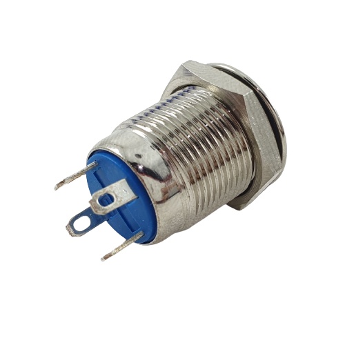 Switch Metal 12mm Push On 4 Pin Saklar Lampu Stainless 12 mm LED Tombol 12v Momentary