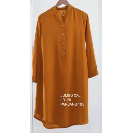 TUNIK JUMBO/TUNIK MUSLIMAH/TUNIK JUMBO LD120&amp;102/PANJANG 105/BIG SIZE/MOSCEPE IMPORT PREMIUM/TUNIK TERLARIS/TUNIK BRILLIE/REALPICT