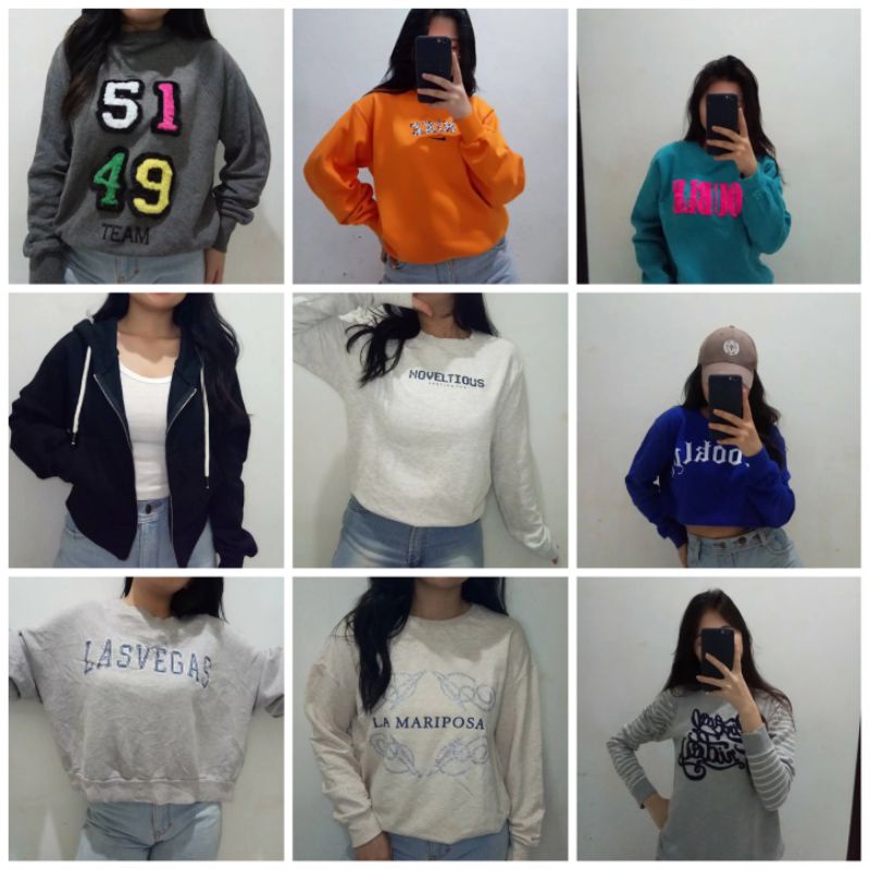 Baju Crewneck Hoodie Sweater Thrif Shop
