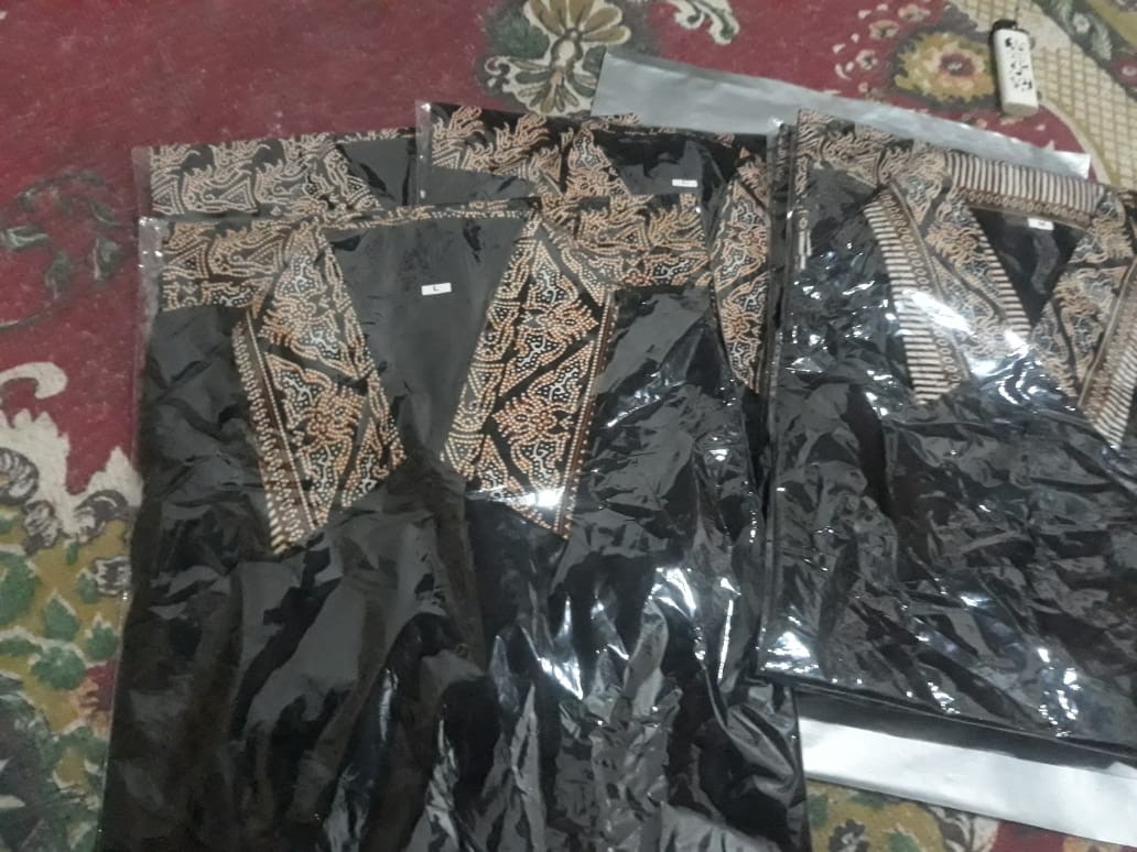 Risna Batik Hrb026 Kenongo Hem Kemeja Batik Pria Lengan Pendek Katun 