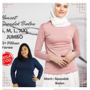 MANSET ATASAN UKURAN JUMBO XXL DAN STANDAR XL BAHAN SPANDEK MANSET LENGAN PANJANG BISA COD