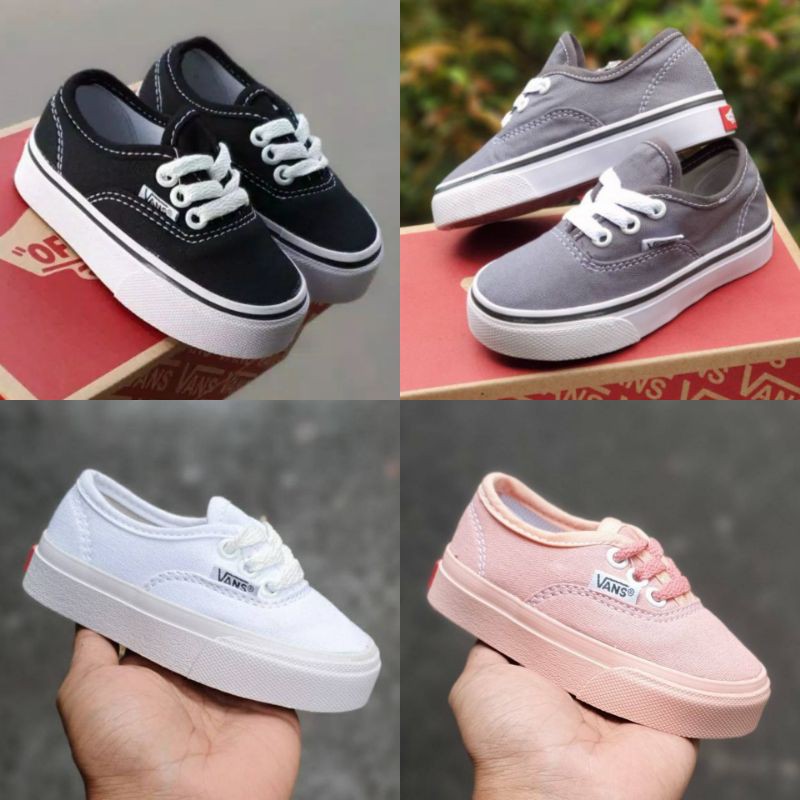 Sepatu anak vans autentic tali unisex klasik