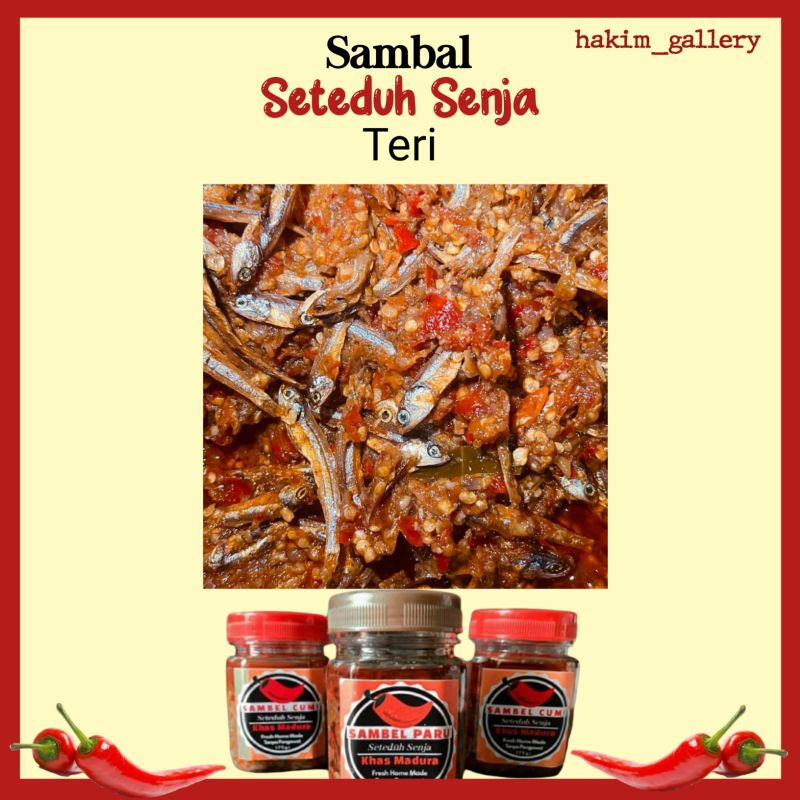 

Sambal Teri Seteduh Senja Sambel Cumi Enak Pedas Lezat 175gr