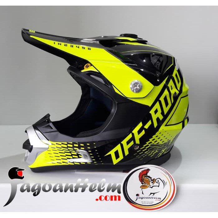 ZEUS HELM ZS951 | BLACK RR18 YELLOW | PATTERN ZS 951 CROSS TRAIL