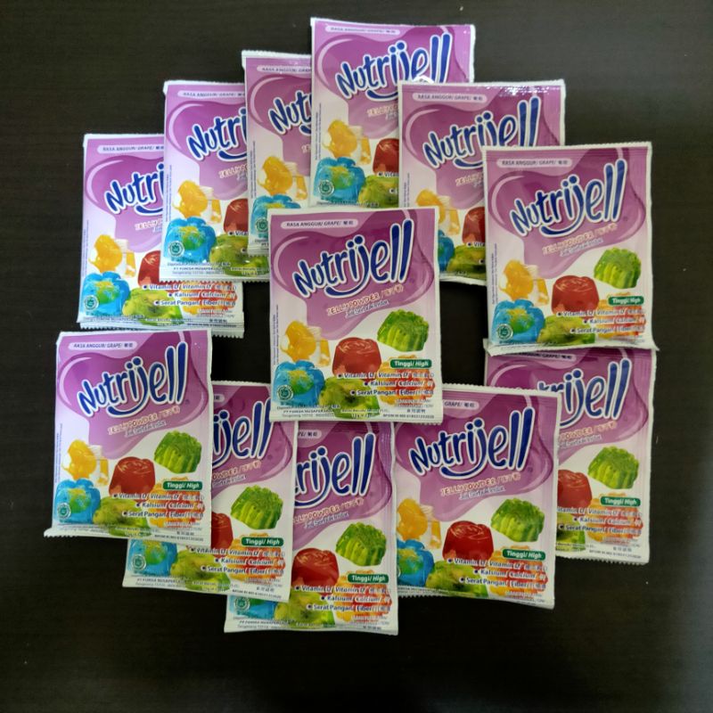 

NUTRIJEL NUTRIJELL AGAR AGAR RASA ANGGUR / GRAPE 15 GR - 1 SACHET