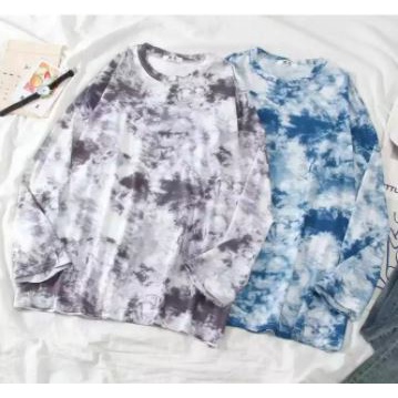 HOPYLOVY Kaos Oversize Wanita Rosela Motif Abstrak Tie Dye