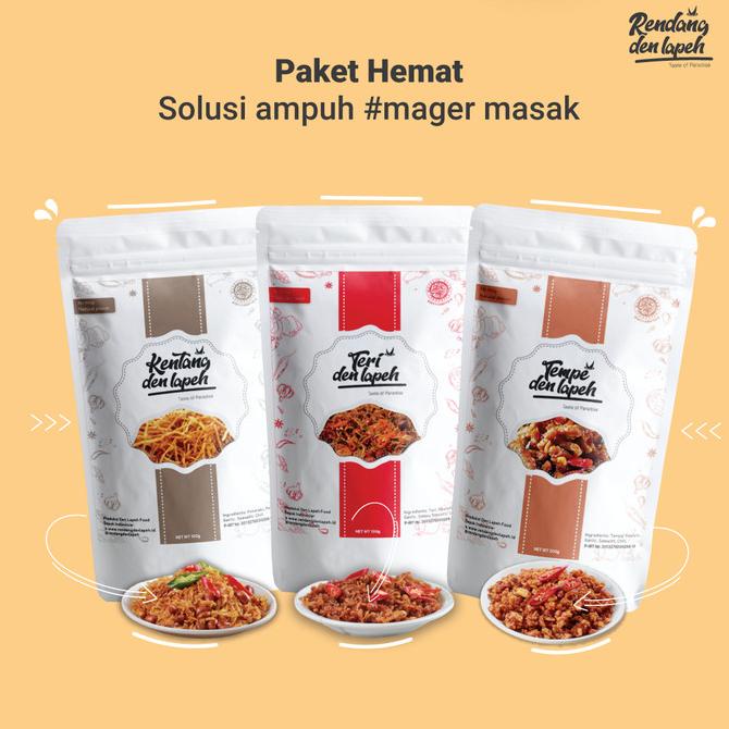 

PAKET HEMAT LAUK KERING BEST SELLER|KENTANG & TERI BALADO & OREK TEMPE