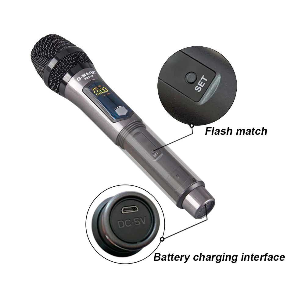 Mikrofon Karaoke Wireless Portable KTV Microphone Wireles Mic Karoke Musik Mikropon Micropon Murah