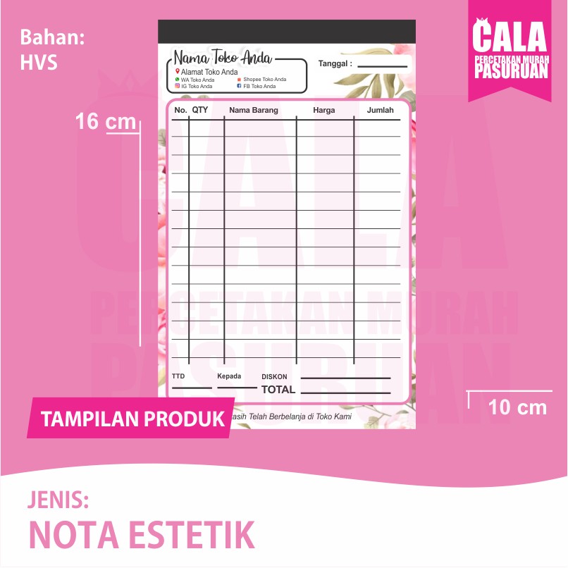 

Nota Estetik