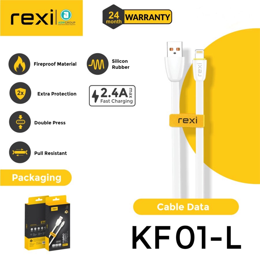 KABEL LIGHTNING REXI FAST CHARGING 2.4A KF01-L