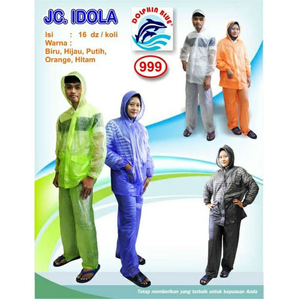 Jual Jas Hujan Dolphin Dolpin Dewasa Setelan Jas Hujan Jaket Celana