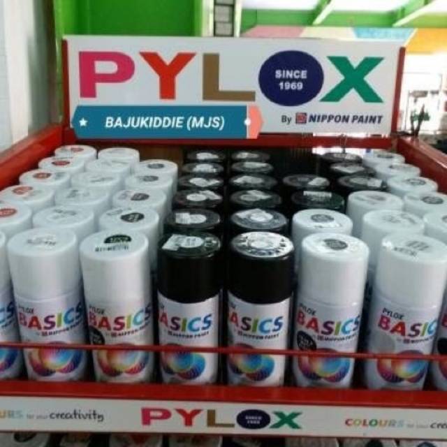 PYLOX CAT SEMPROT MOBIL BESI PYLOX BASIC SPAY NIPPON PAINT 300cc BASICS (khJABODETABEK &amp; JAWA BARAT)