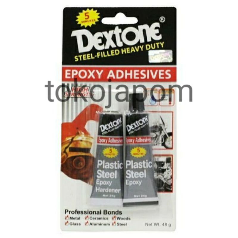 

LEM EPOXY / LEM CAMPUR / BESI / SERBAGUNA DEXTONE 5 MENIT Lem Besi