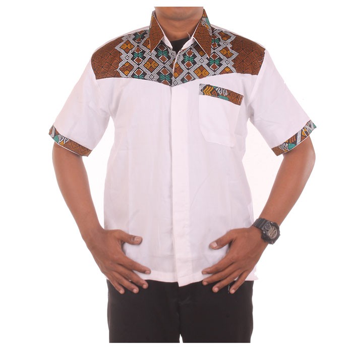 Kemeja Batik Kombinasi Katun Dobi