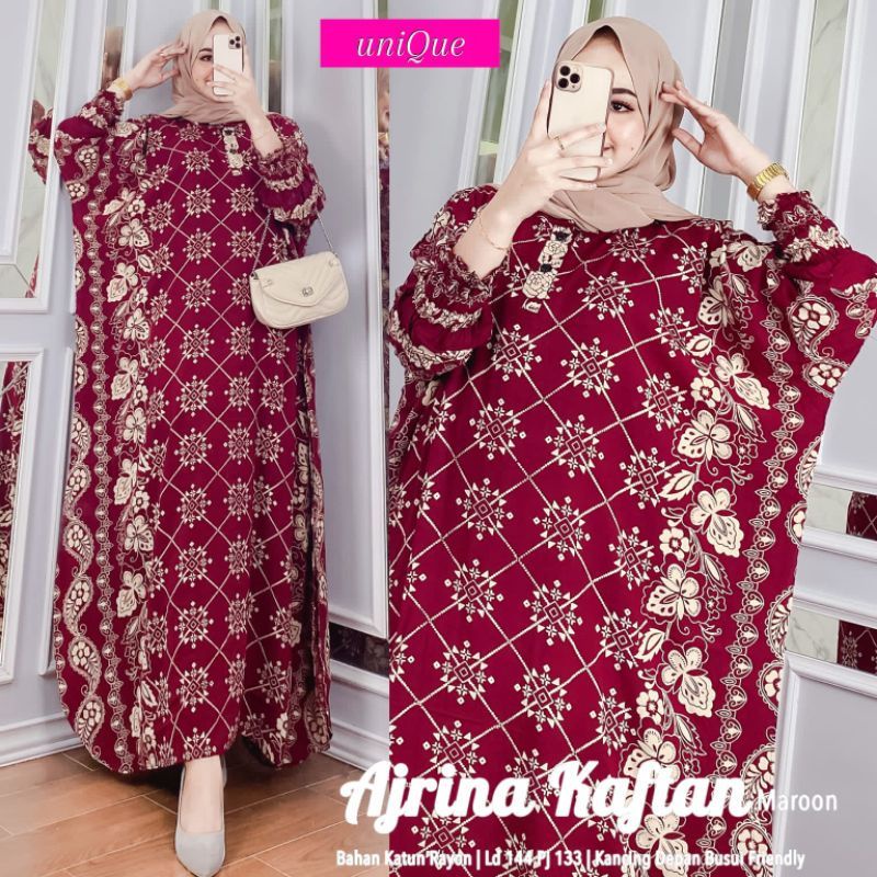 TERBARU GAMIS KAFTAN SUPER JUMBO BUSUI BAHAN SANTUNG RAYON SUPER MUAT SAMPAI BB 110