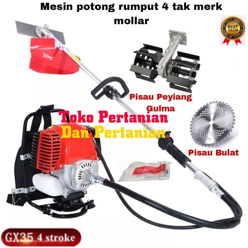 Mesin potong rumput honda merk mollar gx35 multifungsi