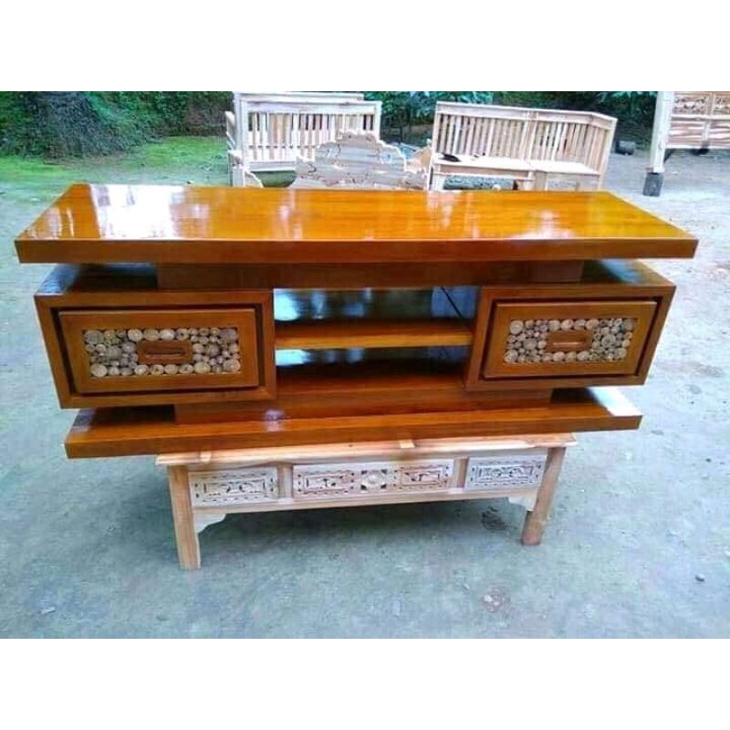 Bufet meja tv jati minimalis koin