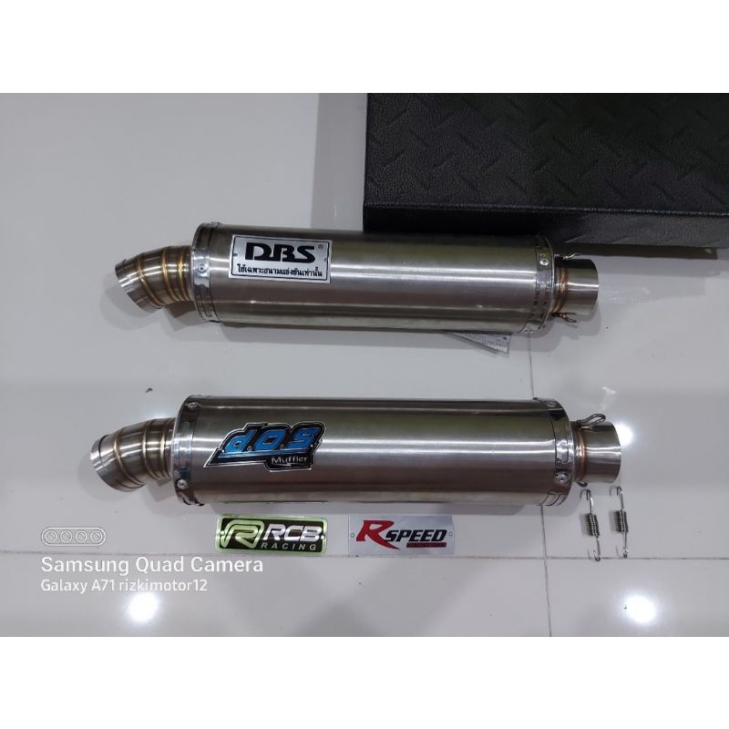 SLENCER KNALPOT FULL STAINLEES DM50 BULAT PANJANG 30cm DBS/R SPEED/RCB/DOS