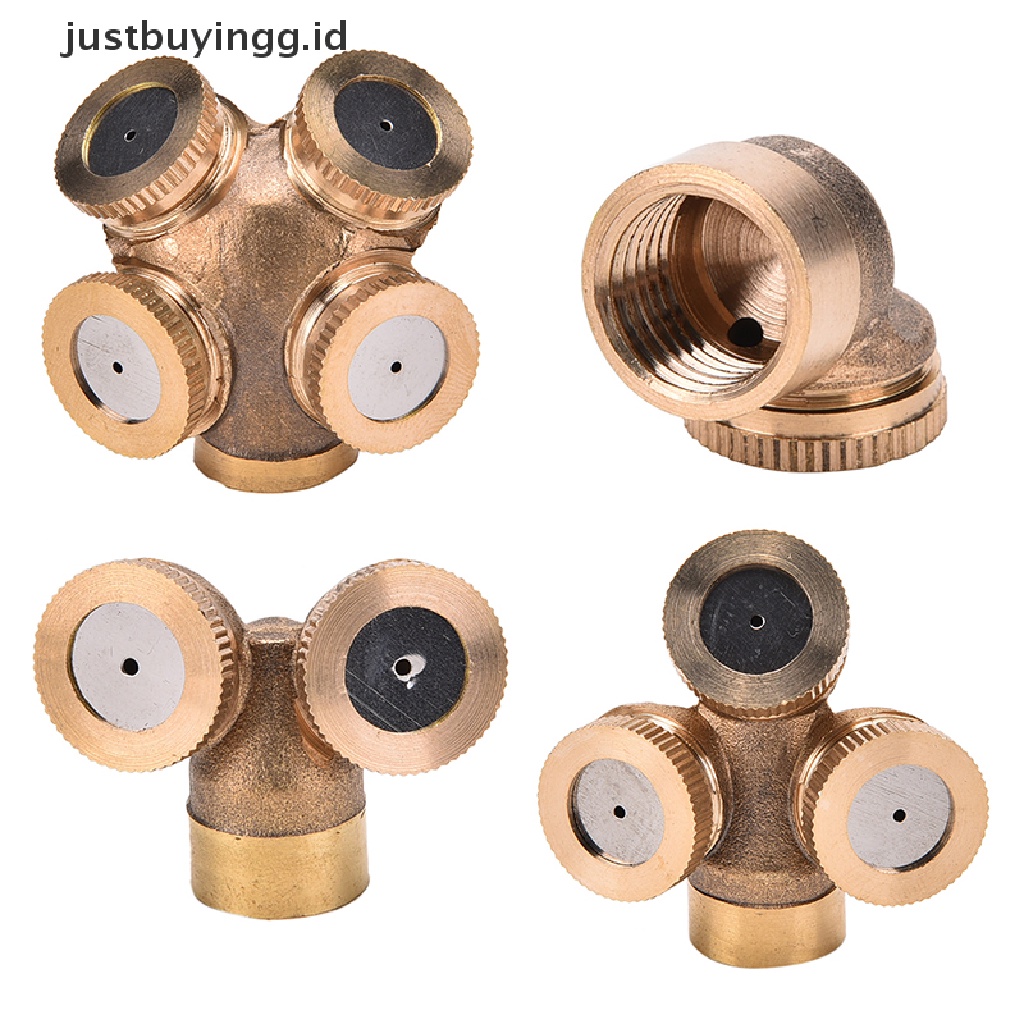 (Justbuyingg.Id) Nozzle Spray Misting Adjustable Bahan Kuningan Untuk Irigasi Taman