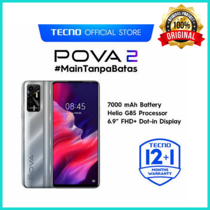 Techno pova 2 6/128 Garansi resmi